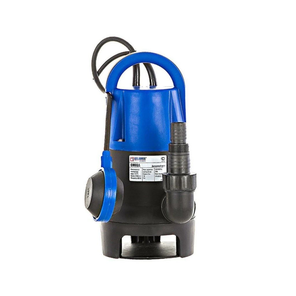 Насос дренажный Belamos Omega 75 SP, BLM75SP профессиональный, для грязной воды, 750 Вт, напор 9 м, 217 л/мин