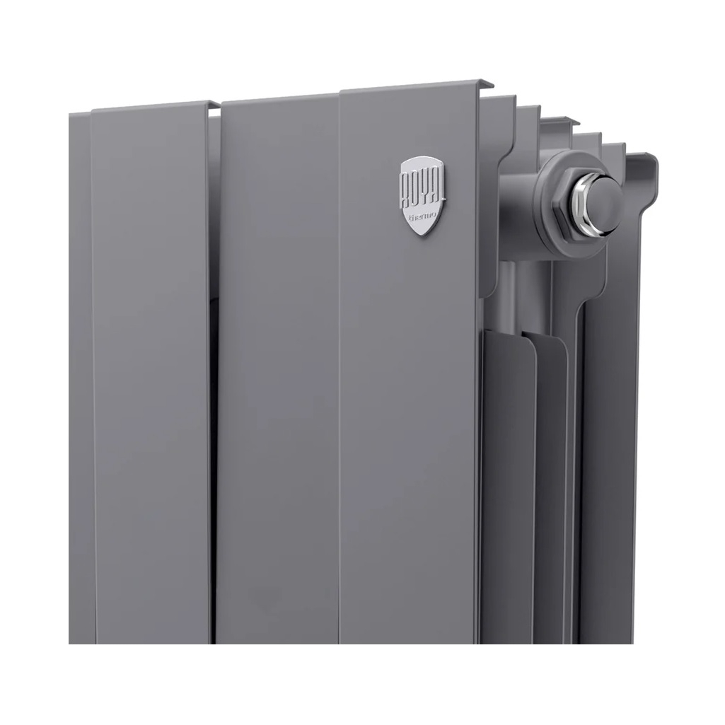 Радиатор секционный Royal Thermo Piano Forte 500, НС-1176340, Silver Satin, биметалл, 6 секций