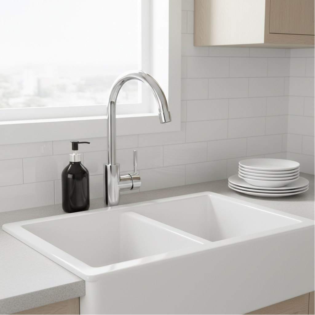 Смеситель для кухни AV Engineering, AVSHU4-A134-439, гибкий излив, аэратор, хром