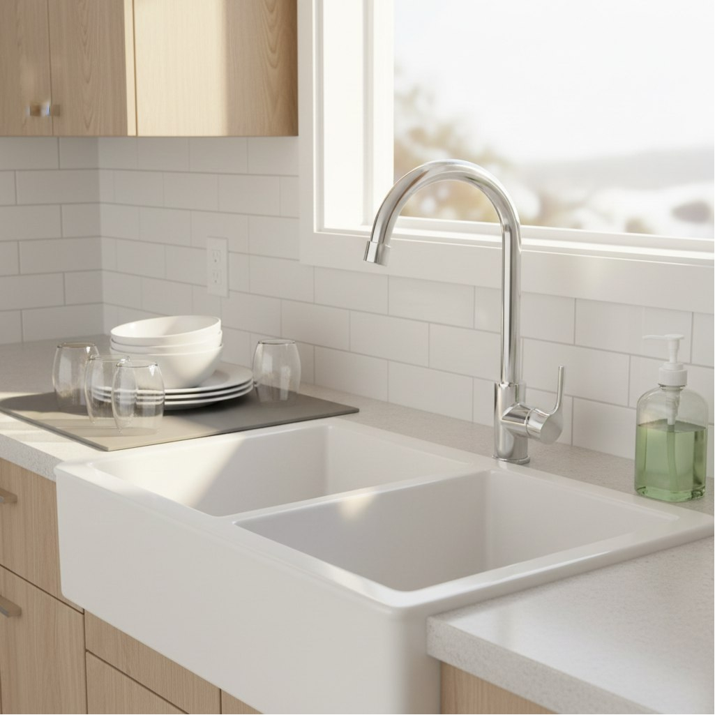 Смеситель для кухни AV Engineering, AVSHU4-A134-439, гибкий излив, аэратор, хром