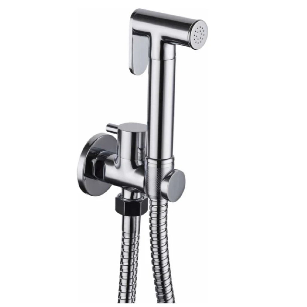 Смеситель с гигиеническим душем Frap F7501, однорычажный, длина шланга 1.5 м, хром