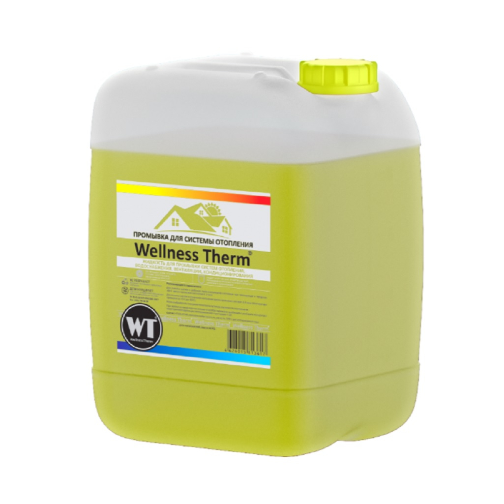Промывка Wellness Therm 312170, для системы отопления, водоснабжения, вентиляции, кондиционирования, 10 л