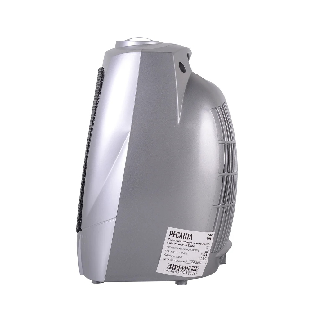 Тепловентилятор напольный Ресанта ТВК-1 67/2/3, до 18 кв.м, 1.8 кВт, серый