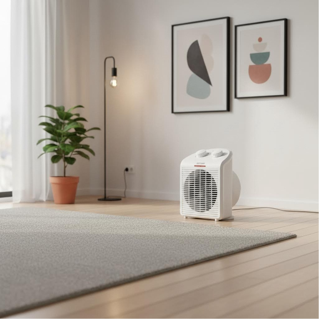 Тепловентилятор пластиковый Optima FH-90E, напольный, 2000 Вт, белый