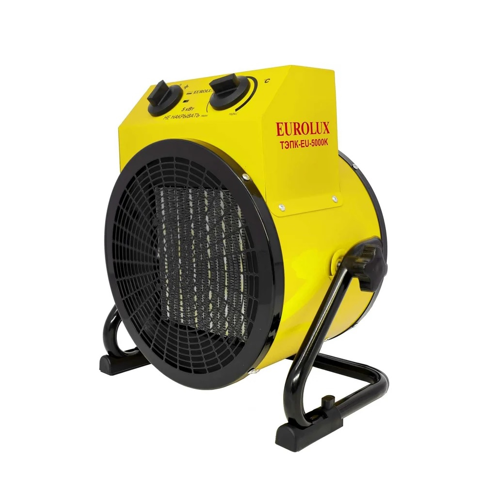Тепловая электрическая пушка Eurolux ТЭПК-EU-5000K, керамический нагревательный элемент, круглая