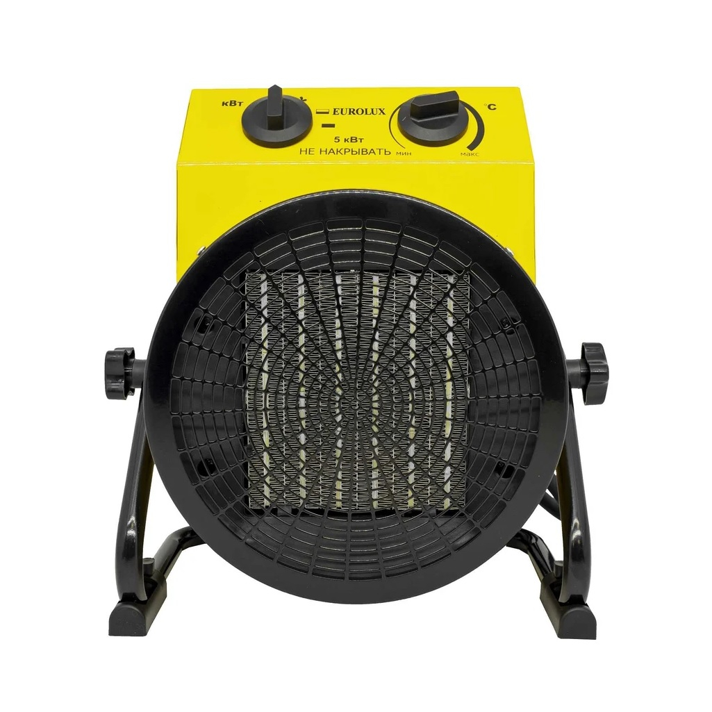 Тепловая электрическая пушка Eurolux ТЭПК-EU-5000K, керамический нагревательный элемент, круглая