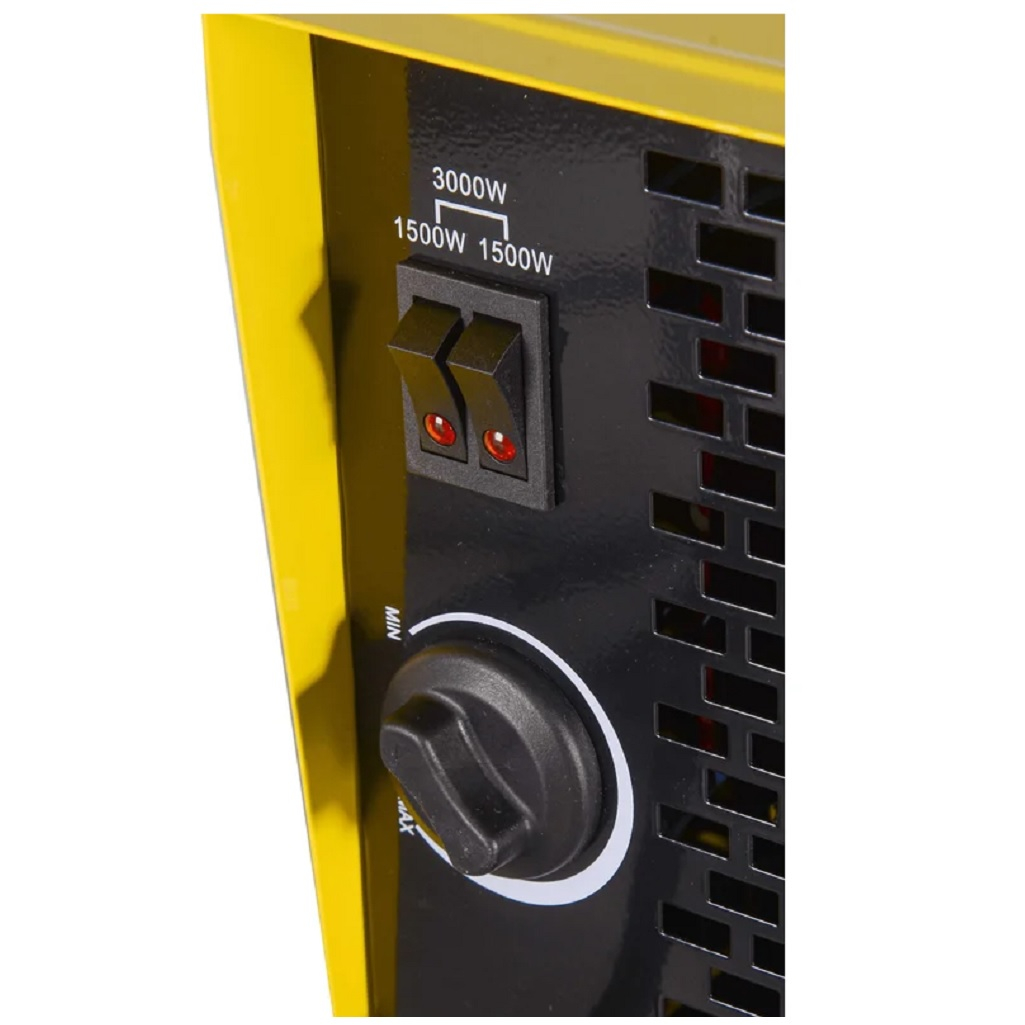 Тепловая электрическая пушка Eurolux ТЭПК-EU-3000, керамический нагревательный элемент, квадратная