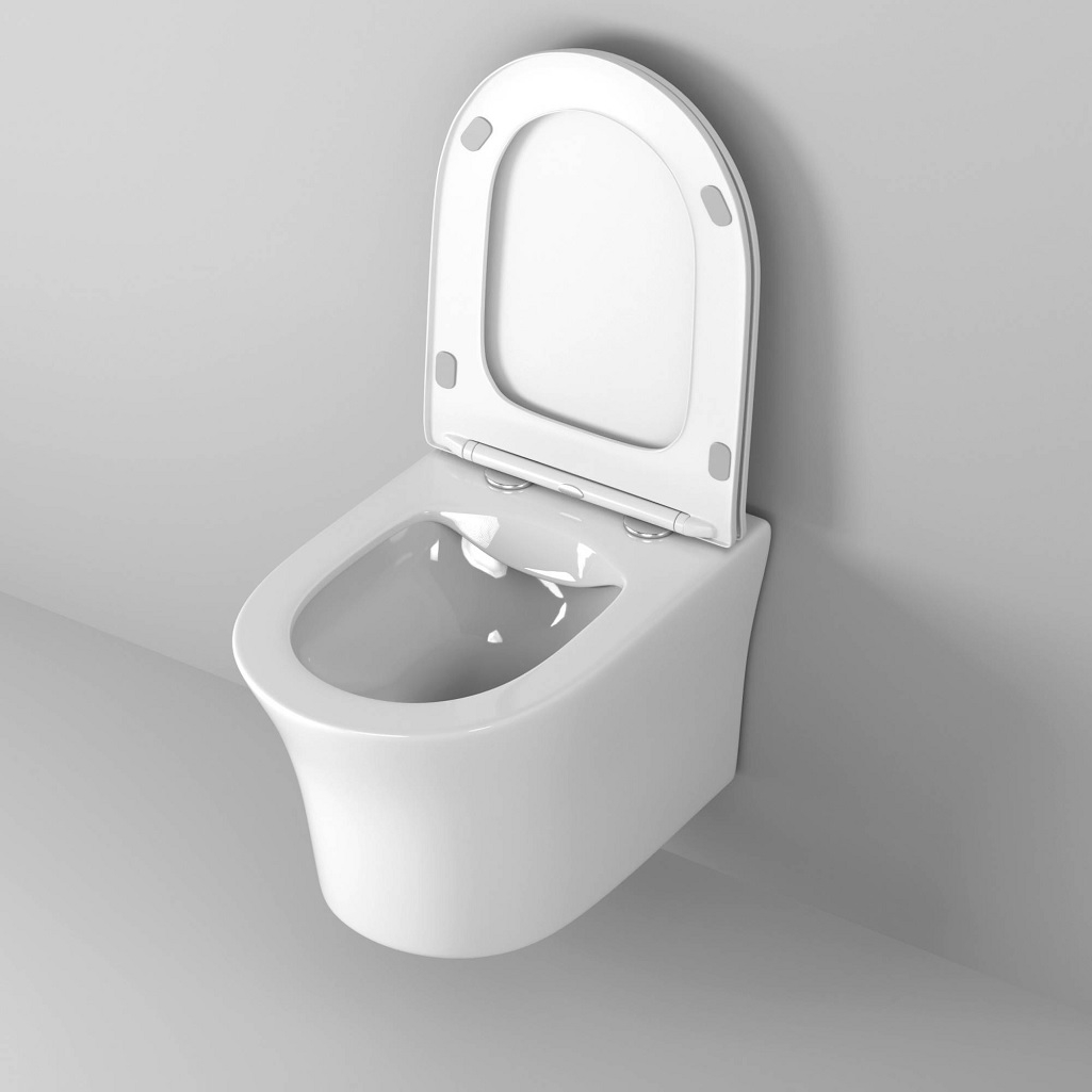 Унитаз подвесной Grossman Style GR-4475S, белый, безободковый, с тонкой крышкой, 355х365х490 мм