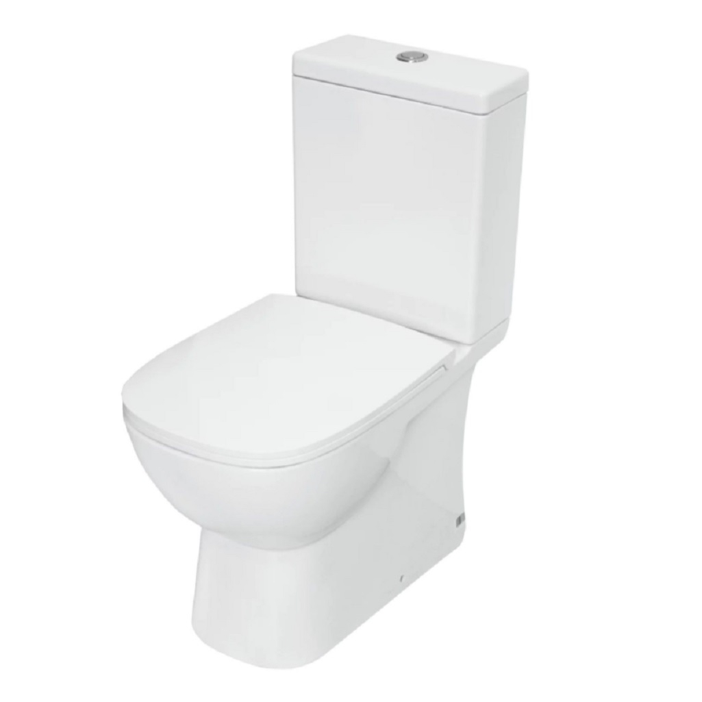 Унитаз напольный Sanita luxe Quadro Slim 248460, с бачком и сиденьем, белый