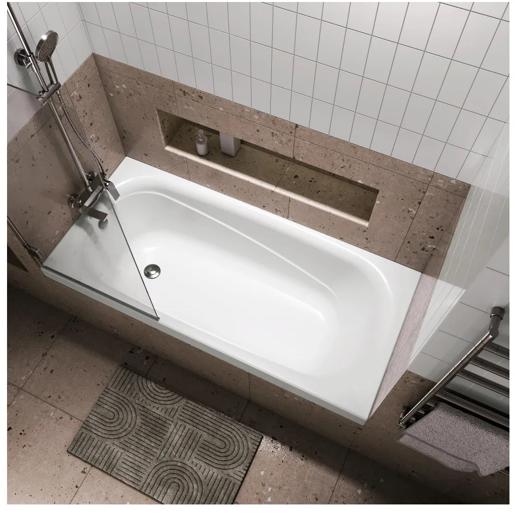 Ванна акриловая Niagara Atrio NG-A18070, 420х700х1800 мм, объем 211 л, белая