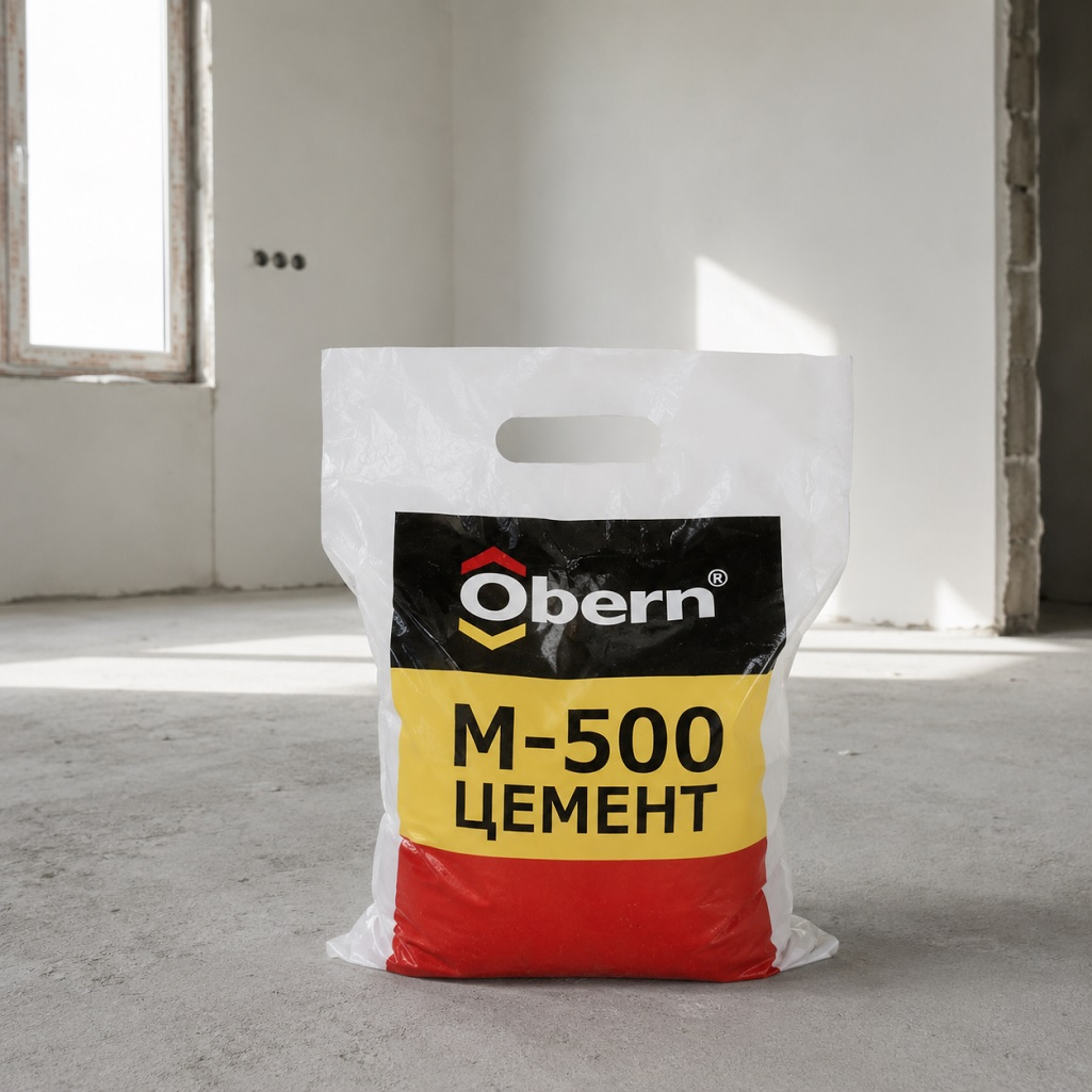 Цемент Obern М-500, вяжущий, для изготовления бетонов и строительных растворов, 3 кг