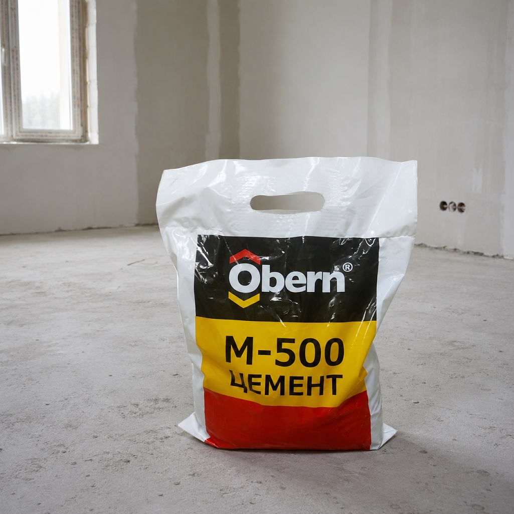 Цемент Obern М-500, вяжущий, для изготовления бетонов и строительных растворов, 5 кг