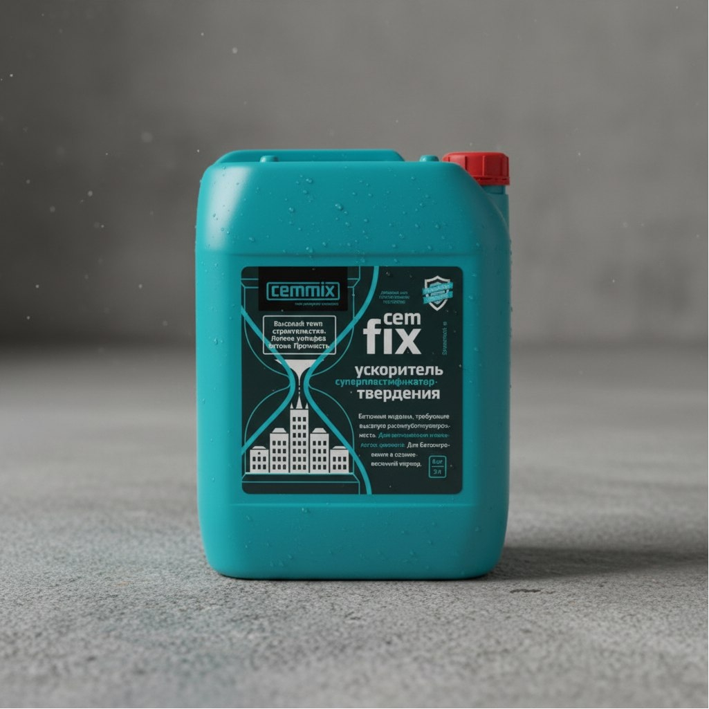 Суперпластификатор Cemmix Cem Fix 206773, ускоритель твердения, 5 л