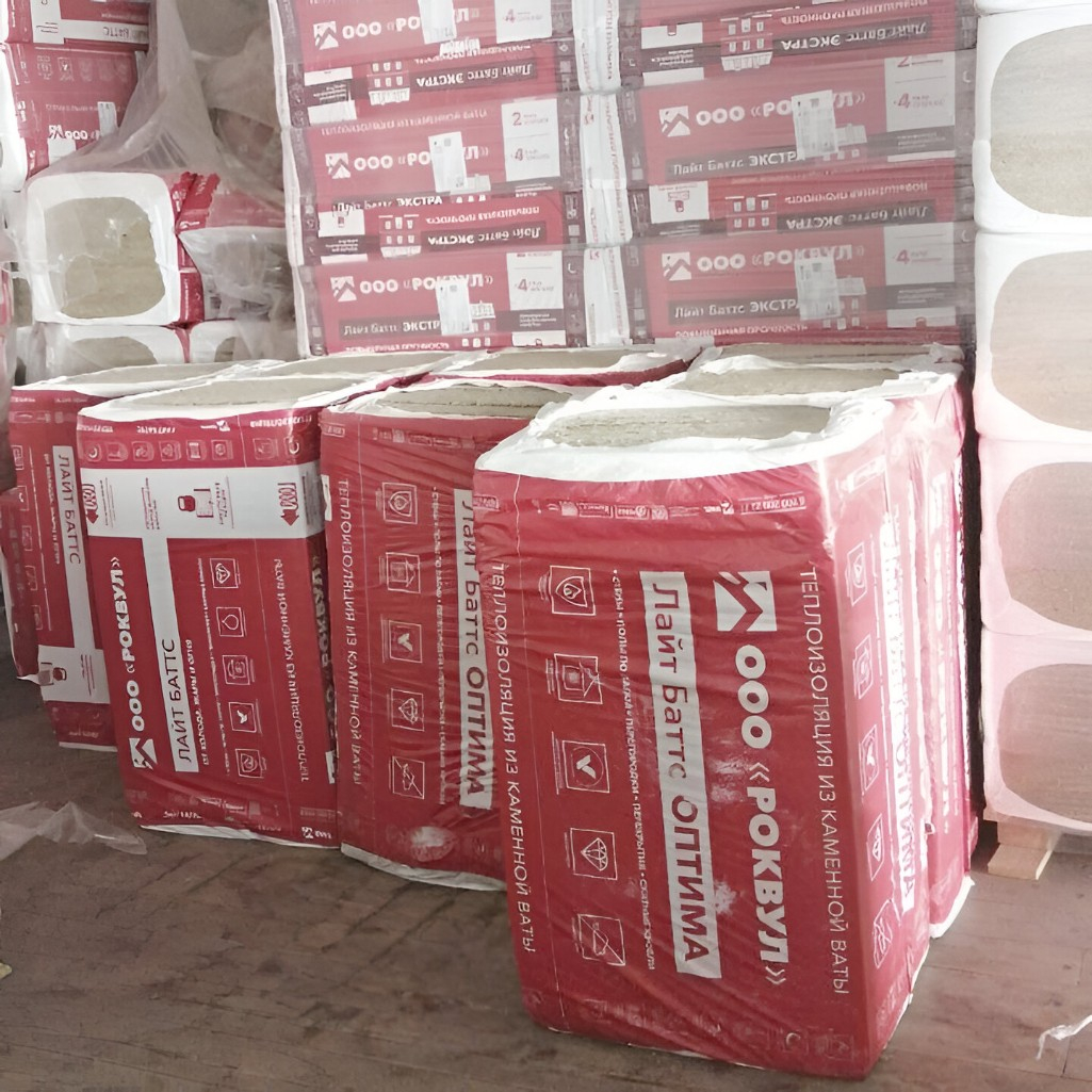 Утеплитель Rockwool Лайт Баттс для перекрытий, стен 100х600х1000 мм, 3 кв.м, 5 плит