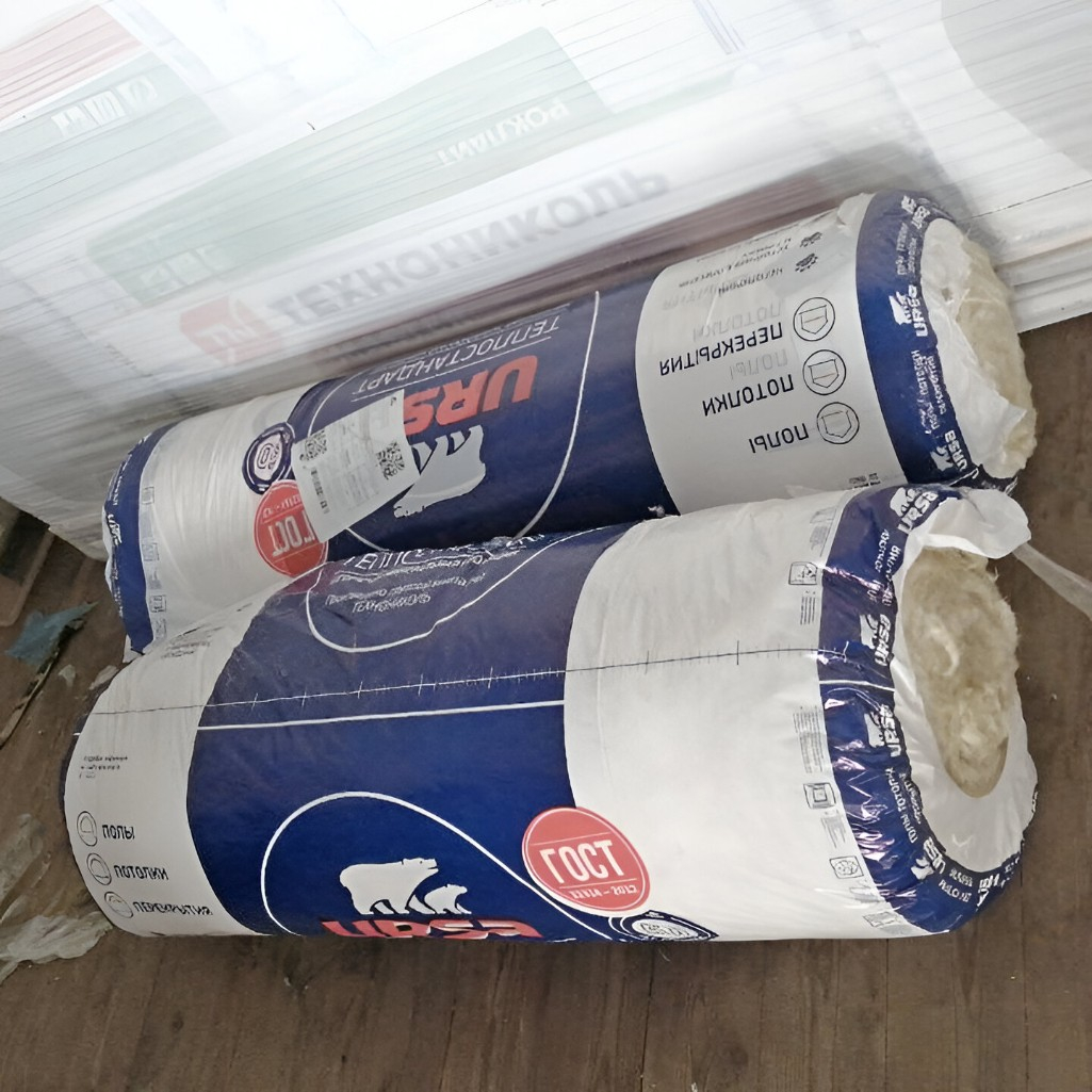 Утеплитель Ursa Geo для стен и потолков 50х1220х6560 мм, 16 кв.м, рулон