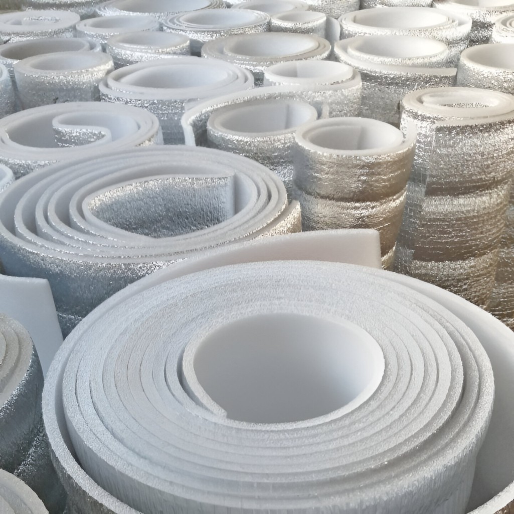 Утеплитель Тепофол самоклеющийся, фольга, вспененный полиэтилен 5 мм, ширина 1000 мм, на отрез от 1 п.м