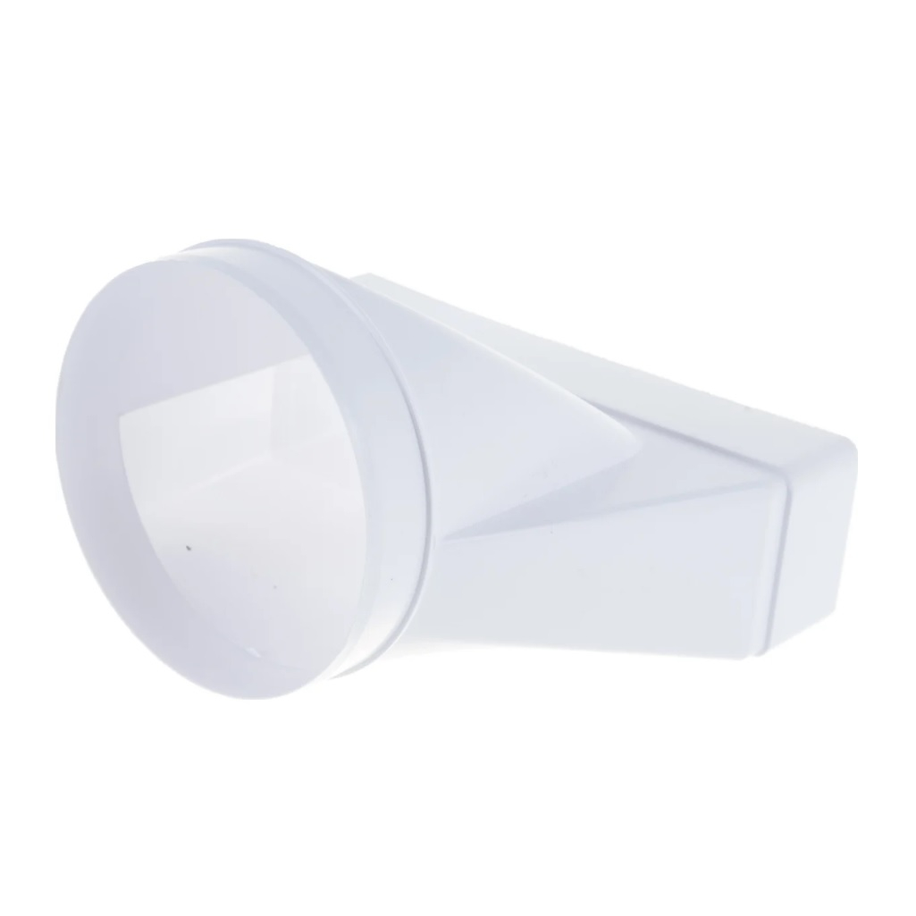 Соединитель эксцентриковый Era  620СП12,5КП плоского воздуховода 60х204 мм с круглым, диаметром 125 мм, пластик, белый