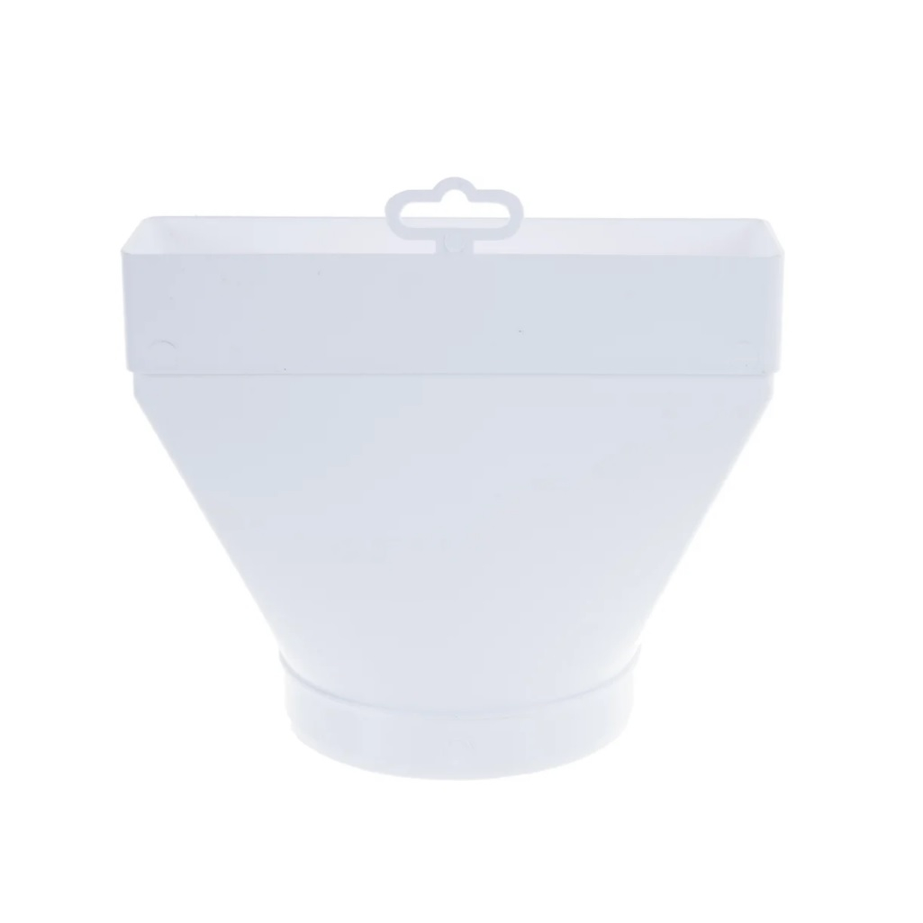 Соединитель эксцентриковый Era  620СП12,5КП плоского воздуховода 60х204 мм с круглым, диаметром 125 мм, пластик, белый