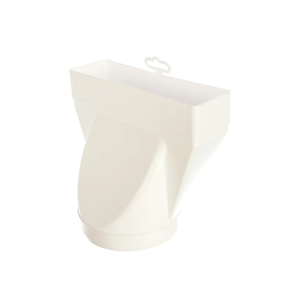 Соединитель эксцентриковый Era  620СП12,5КП плоского воздуховода 60х204 мм с круглым, диаметром 125 мм, пластик, белый