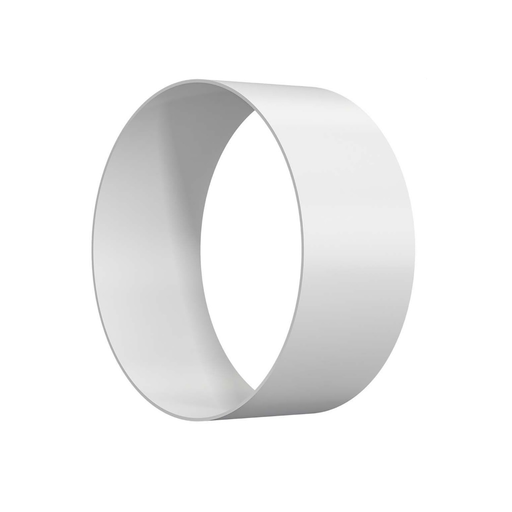 Соединитель фасонный Era 16FC для круглых воздуховодов, диаметр 160 мм, длина 70 мм, пластик, белый