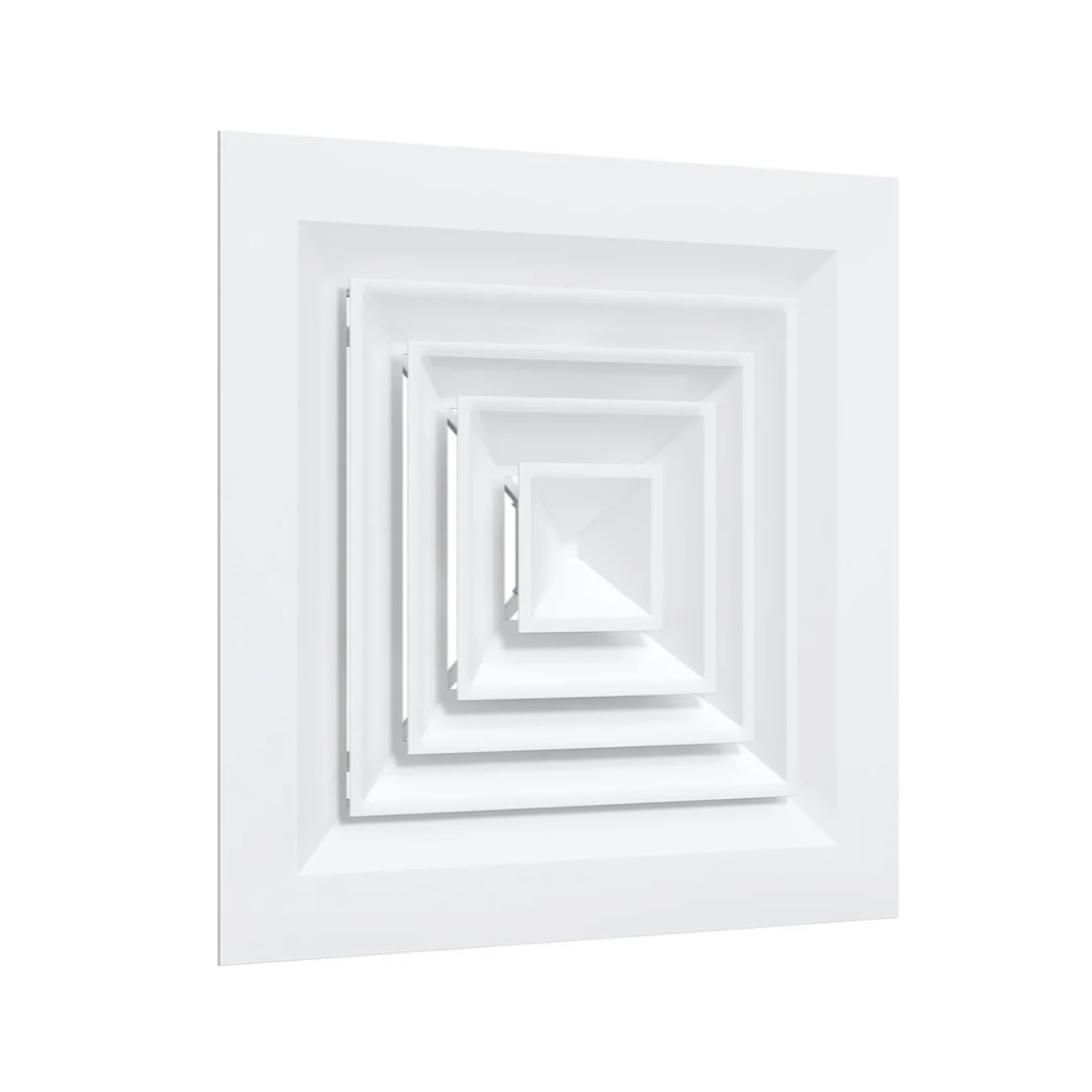 Диффузор Era С3030D4S, c четырехсторонним распределением воздуха, диаметр 145 мм, 295х295 мм, белый