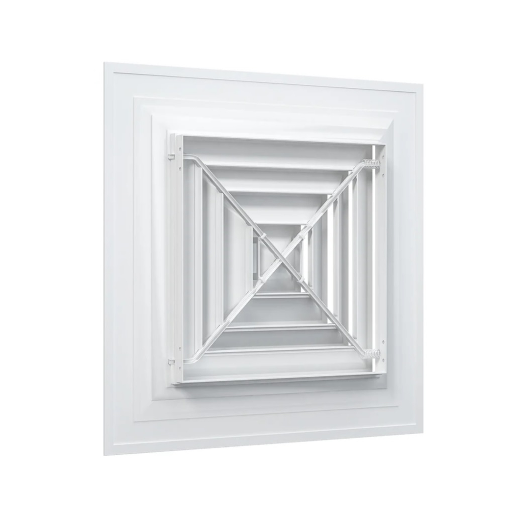 Диффузор Era С3030D4S, c четырехсторонним распределением воздуха, диаметр 145 мм, 295х295 мм, белый