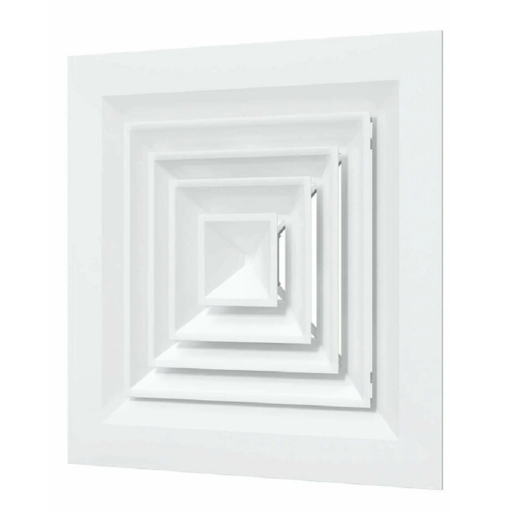 Диффузор Era С4545D4S, c четырехсторонним распределением воздуха, диаметр 295 мм, 445х445 мм, белый