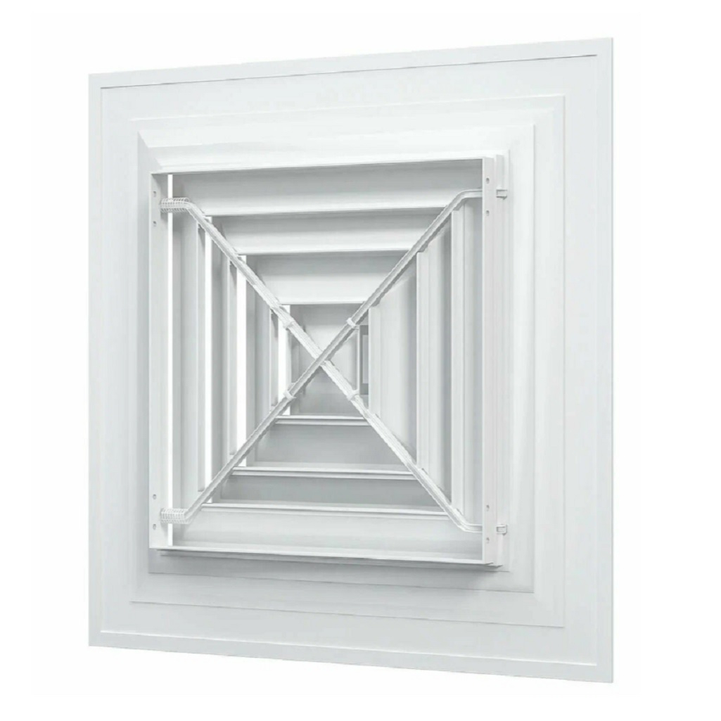 Диффузор Era С4545D4S, c четырехсторонним распределением воздуха, диаметр 295 мм, 445х445 мм, белый