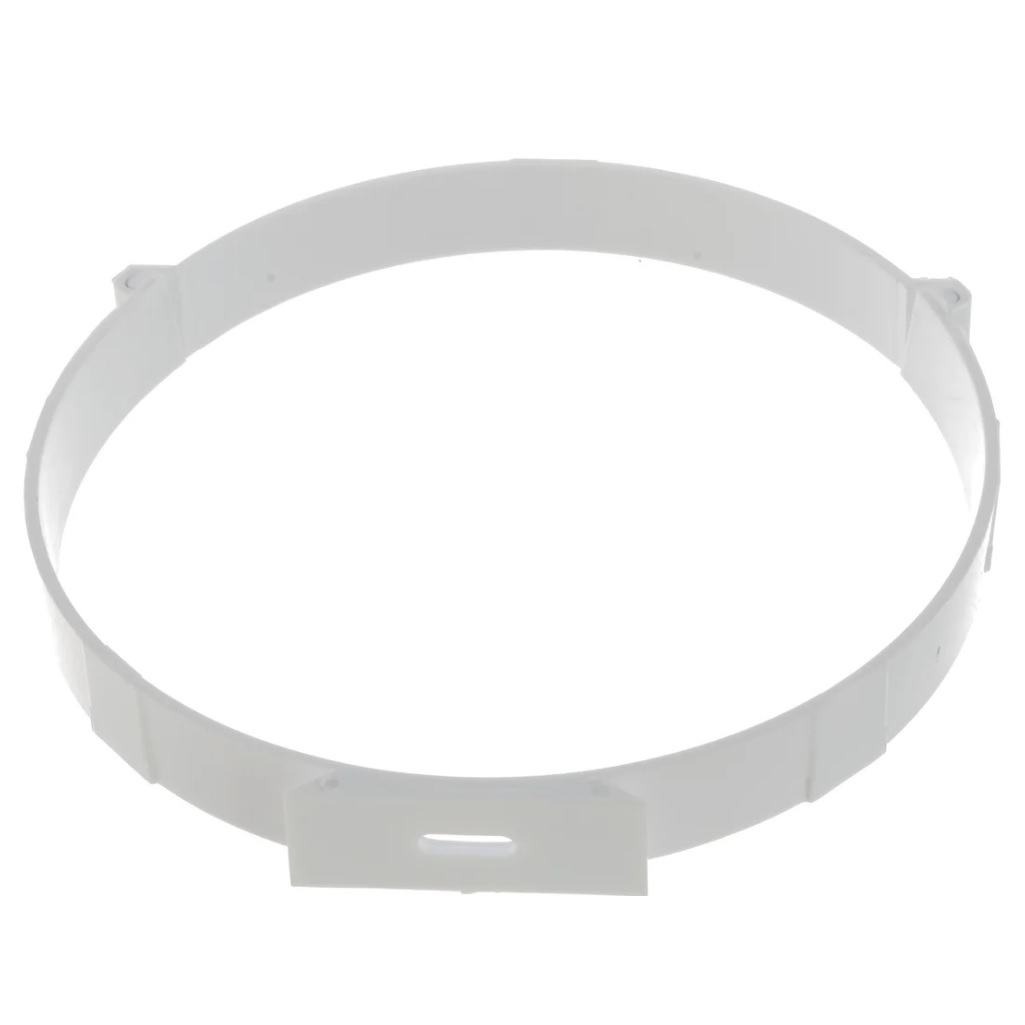 Держатель круглого канала Era 16ДКП, диаметр 160 мм, 20х169.4х171.9 мм, пластик, белый