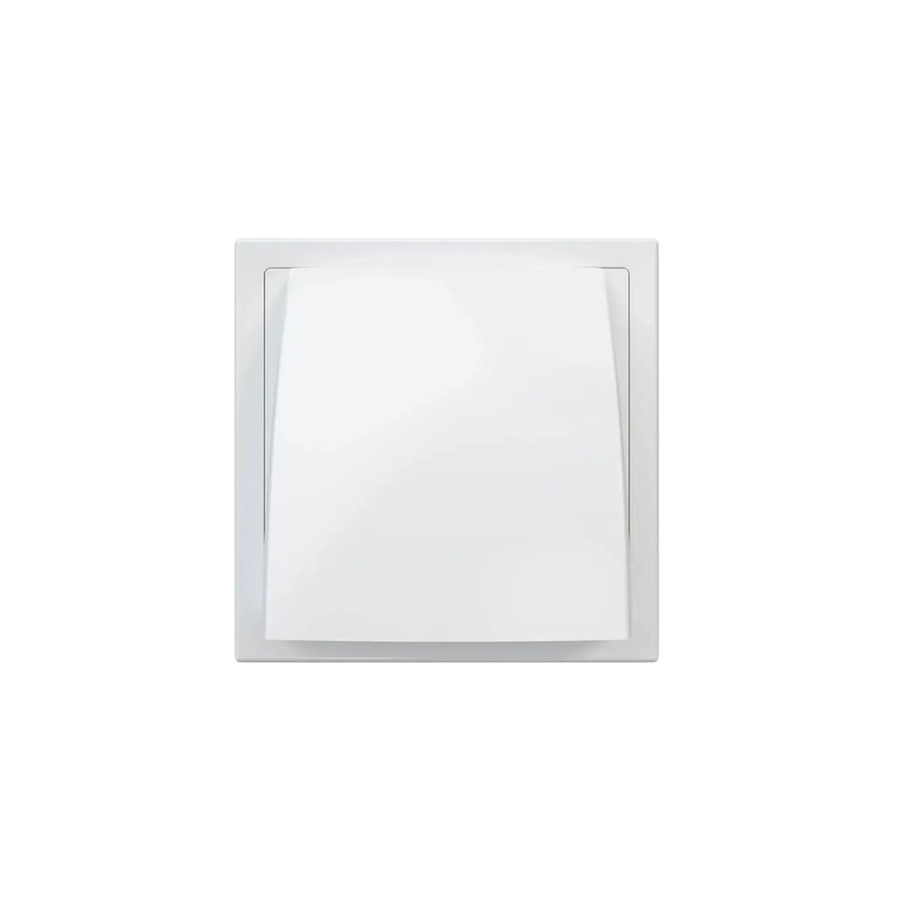 Выход стенной с обратным клапаном Era 1515К10ФВ, диаметр 100 мм, 150х150 мм, белый, пластик