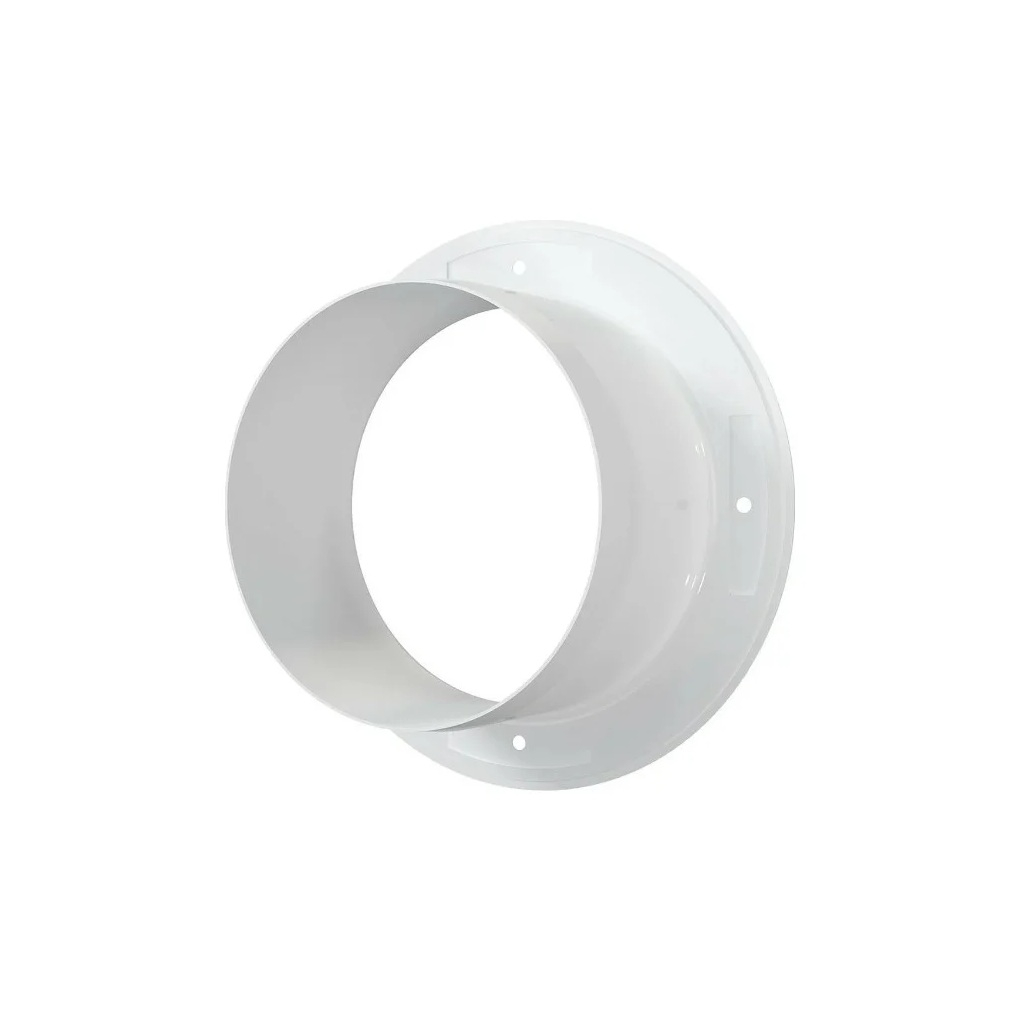 Фланец ERA 12.5Ф для монтажа воздуховода диаметром 125 мм, пластик, белый