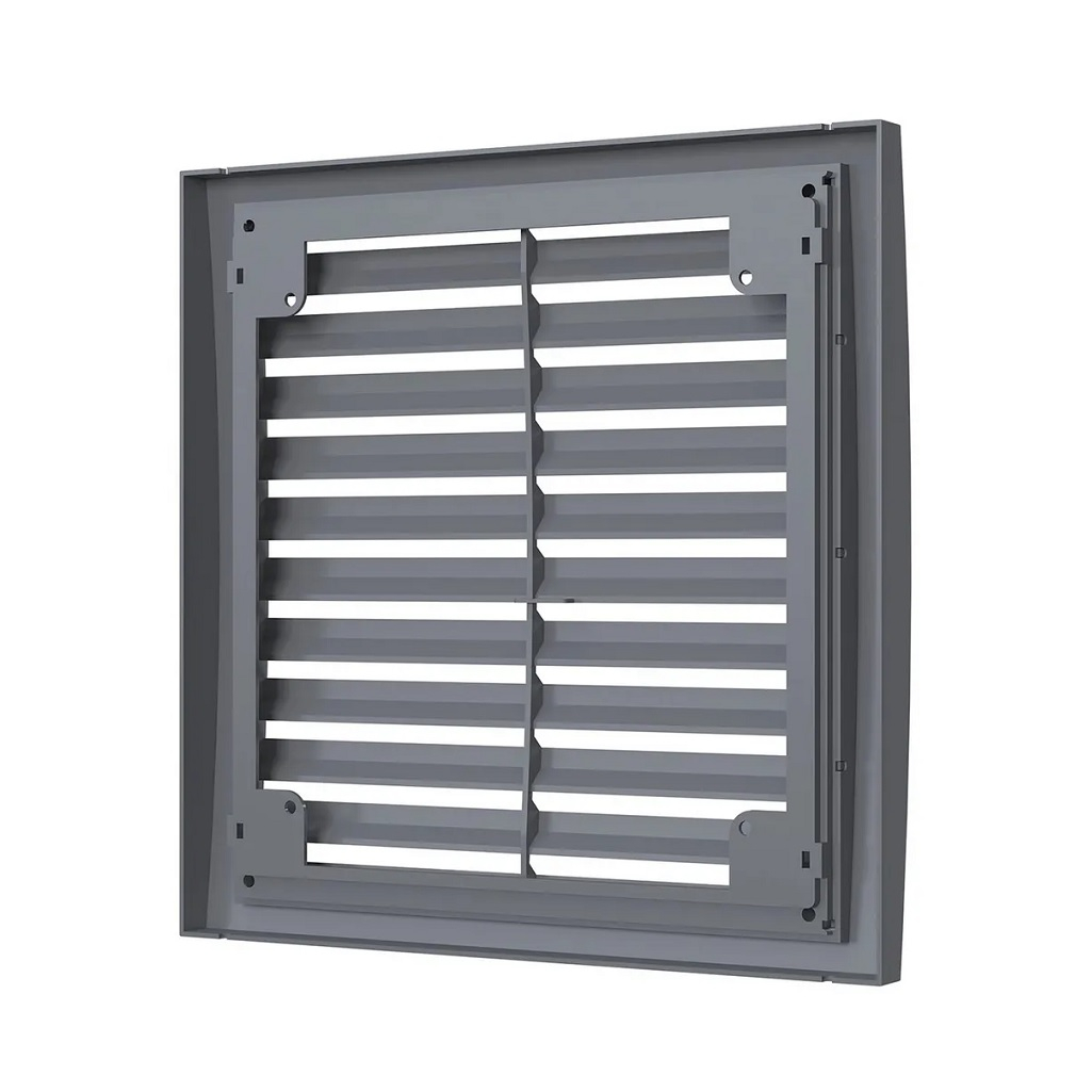 Решетка вентиляционная Era 1515РРН наружная разъемная 150х150 мм, пластик, серая
