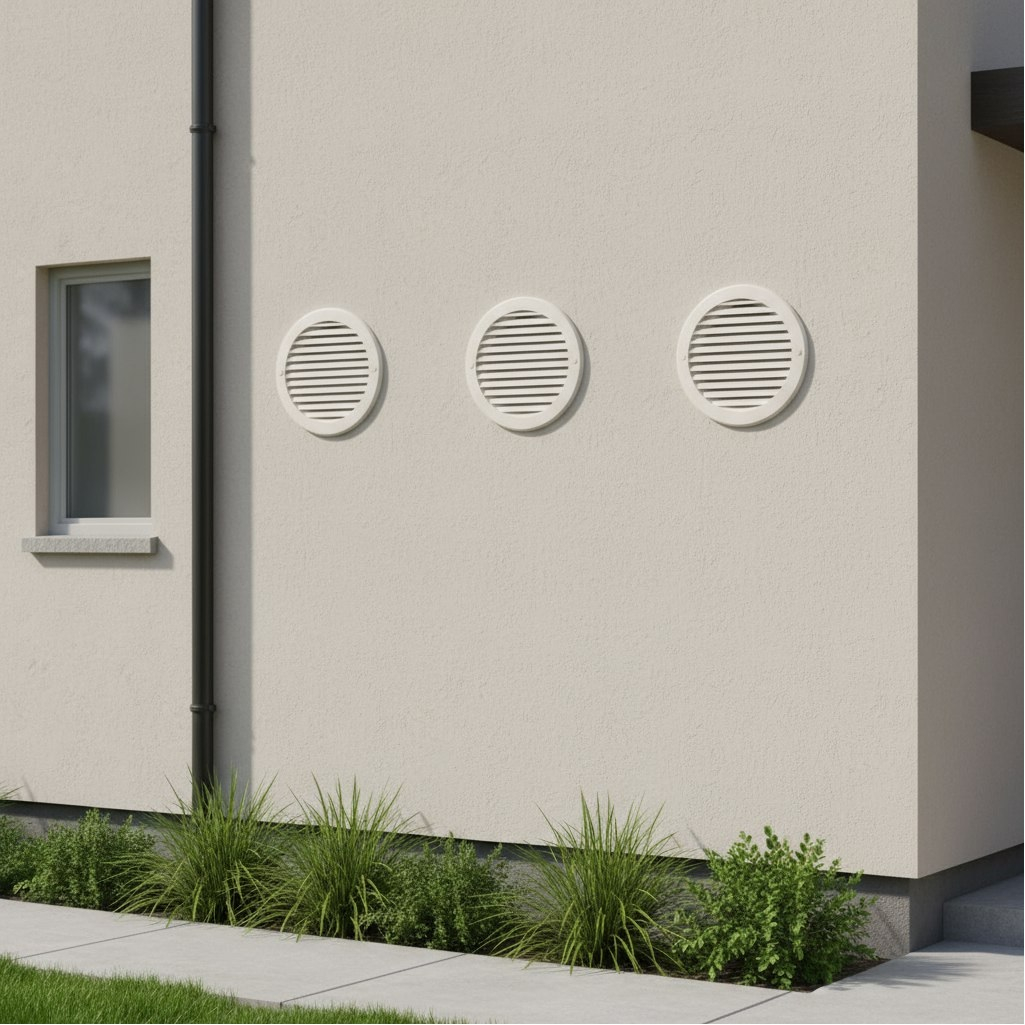 Решетка вентиляционная Era 15РКН, наружная, d 150 мм, пластик, круглая, слоновая кость