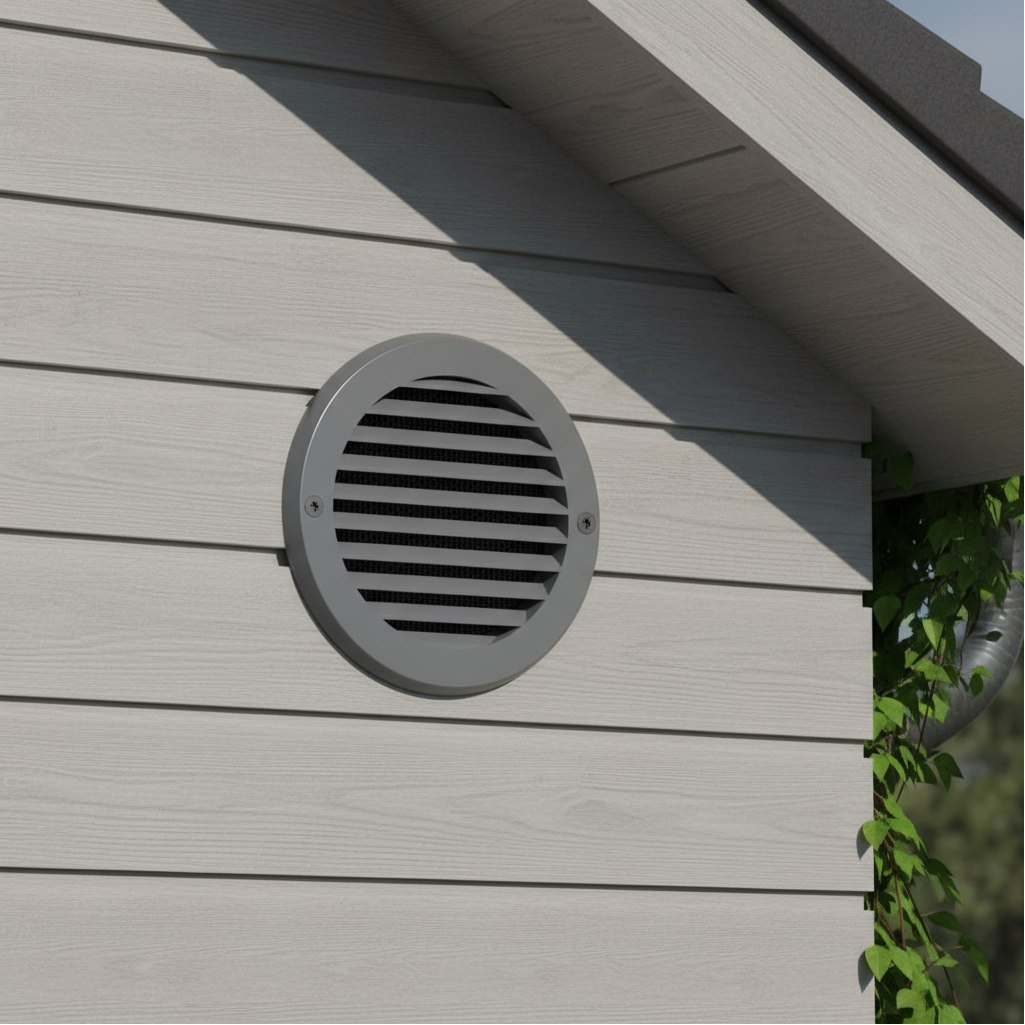 Решетка вентиляционная Era 15РКН, наружная, d 150 мм, пластик, круглая, серая