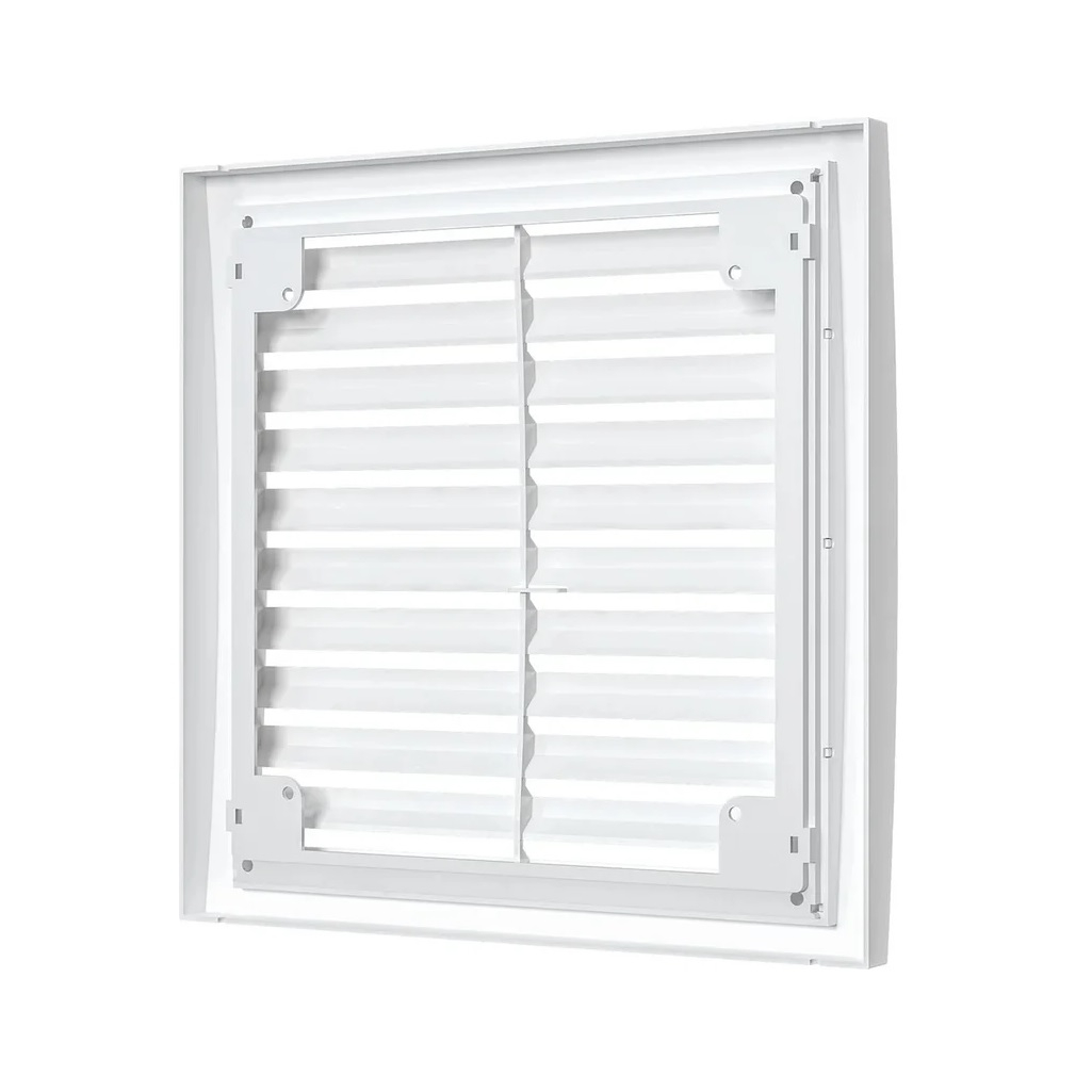 Решетка вентиляционная регулируемая Era 3535РРН, наружная, 350х350 мм, белая, пластик