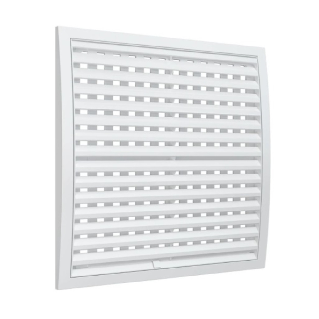 Решетка вентиляционная регулируемая Era 3535РРПН, наружная, 350х350 мм, белая, пластик