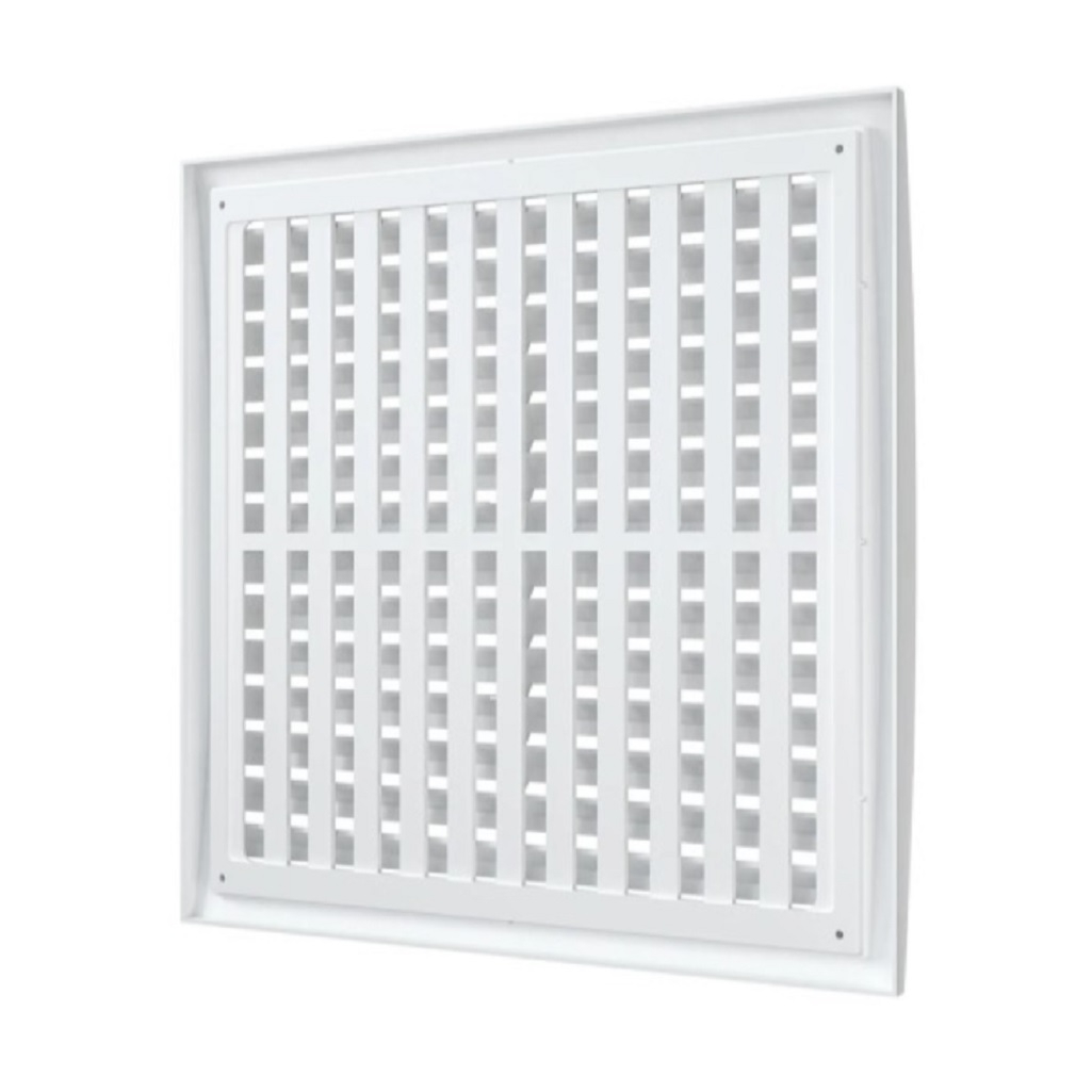 Решетка вентиляционная регулируемая Era 3535РРПН, наружная, 350х350 мм, белая, пластик