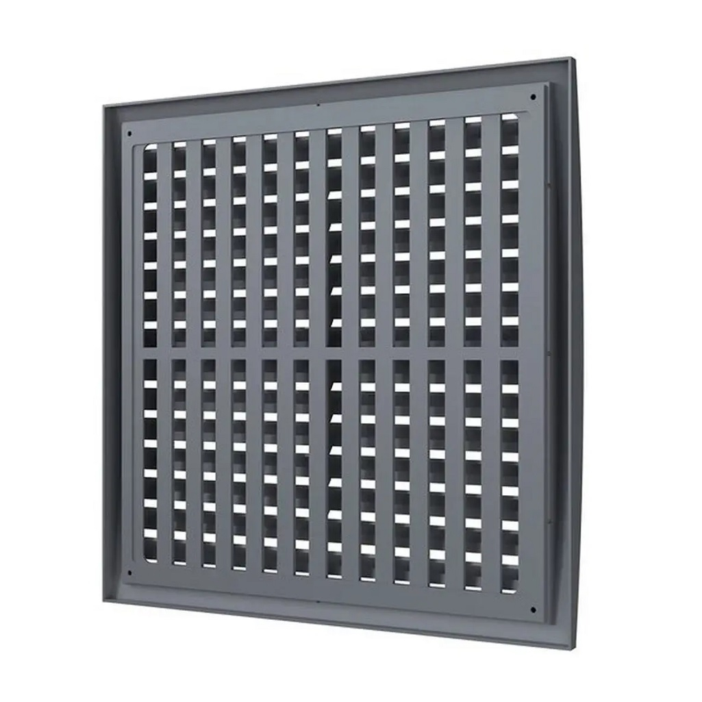 Вентиляционная решетка Era 3535РРН, регулируемая разъемная, 350х350 мм, пластик, серая