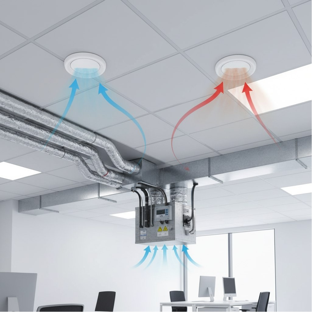 Анемостат приточно-вытяжной Era 15АПВП, с фланцем, регулируемый, диаметр воздуховода 150 мм, пластик, цвет белый