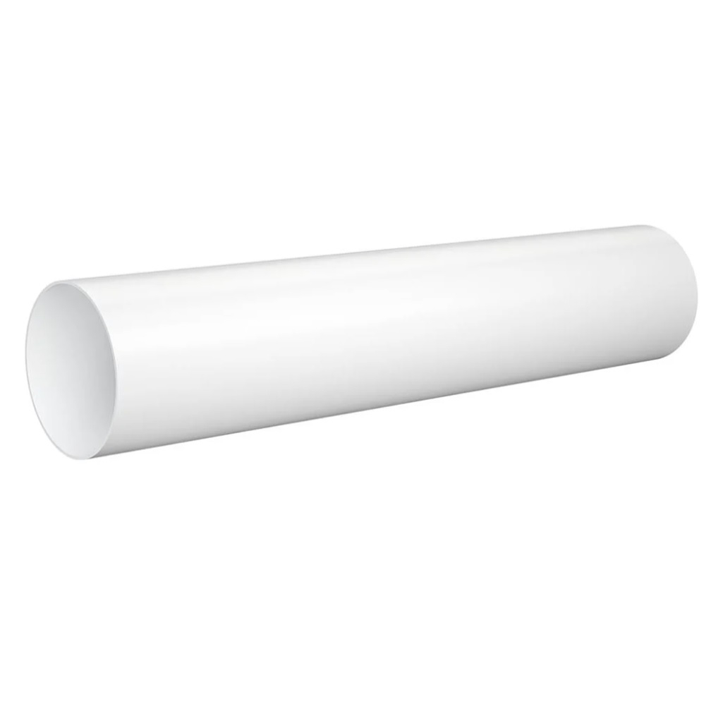 Воздуховод круглый Era 10ВП1, d-100 мм, пластик, белый, длина 1 м