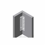 Стяжка кроватная Mesan 102-08-13, L128х25 мм, толщина 1.2 мм, цинк, в упаковке 4 штуки