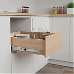 Направляющие для ящиков, шариковые, с доводчиком, длина 350 мм, высота 45 мм