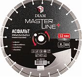 Диск алмазный DIAM Master Line асфальт, асфальтобетон, пенобетон, абразивы 350х3.2х25.4 мм, 000724