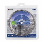 Диск алмазный DIAM STD железобетон, кирпич, камень, бетон 230х2.6х22.2 мм, 000710