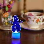 Фигура светодиодная NEON-NIGHT  Снеговик в шляпе, 2D 501-043 RGB, на подставке, высота 10 см 