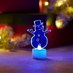 Фигура светодиодная NEON-NIGHT  Снеговик в шляпе, 2D 501-043 RGB, на подставке, высота 10 см 