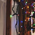 Гирлянда светодиодная Uniel ULD-B3010-200-TBK MULTI IP67 UL-00003933, бахрома, разноцветная, 3 м