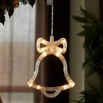 Фигура светодиодная Колокольчик Uniel ULD-H1620-010, подвесной, на батарейках, Теплый свет UL-00007253, высота 20 см