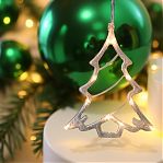 Фигура светодиодная Елочка Uniel ULD-H1620-010,  подвесная, на батарейках, Теплый свет UL-00007254, высота 20 см