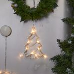 Фигура светодиодная Елочка Uniel ULD-H1620-010,  подвесная, на батарейках, Теплый свет UL-00007254, высота 20 см